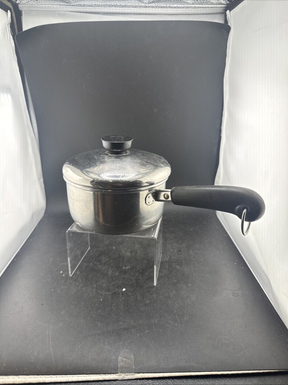 Vintage Revere Ware 1 Qt Saucepan Lid 1801 Stainless Steel 1986 Clinton ILL USA